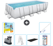 Paquete de piscina - bestway - rectángulo - 549x274x122 cm + accesorios cb36