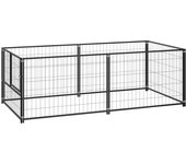 Perrera de acero negro 200x100x70 cm v9754 200 x 100 x 70 cm / negro