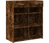 Aparador | aparador de comedor | armario de cocina de madera de ingeniería roble ahumado 80x42,5x93 cm cfw75832