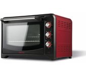 Horno eléctrico multifunción girmi fe60, color negro y rojo