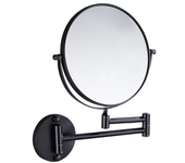 Espejo de baño retráctil espejo de maquillaje plegable - negro, 1 cantidad