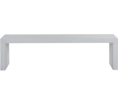 Beliani banco de jardín taranto 150 cm cemento blanco