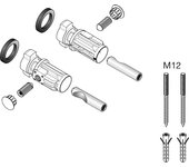Fijación de suelo laufen, m12, para lavabo independiente kartell h811331, h8928360000001