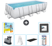 Paquete de piscina - bestway - rectángulo - 549x274x122 cm + accesorios cb35