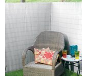 Valla ca?izo de ocultación jardín doble cara pvc blanco 1x3 m