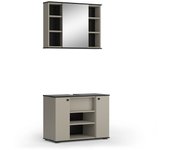Vicco conjunto de muebles de baño joli, gris, 2 partes