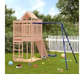Vidaxl parque infantil de exterior madera maciza douglas