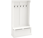 Perchero con banco homcom mdf crema 96x34x179,7cm