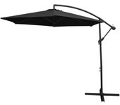Sombrilla voladiza 3m 300cm con base ventilador mecanismo manivela cubierta lmpermeable gratis parasol colgante terraza
