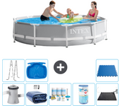 Paquete de piscina - intex - alrededor - 305x305x76 cm + accesorios a2012