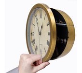 Reloj de pared con compartimento oculto para dinero, joyas y objetos de valor.