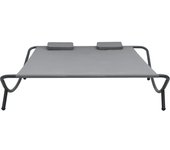 Tumbona de jardín | tumbona de exterior | silla tela gris antracita cfw599088