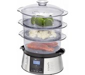 Clatronic dg 3547 olla de vapor 3 canasta(s) negro, acero inoxidable 800 w
