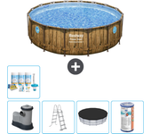 Paquete de piscina - bestway - alrededor - 488x488x122 cm + accesorios cb29