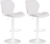 Set de 2 taburetes cork en simil cuero blanco|blanco