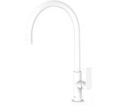 Tres 20020506bm loft grifo monomando xxl caño alto con maneta lateral para lavabo color blanco mate