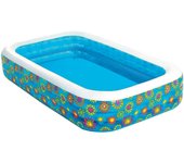 Bestway piscina hinchable 3 camaras floral 305x183x56 cm +6 años jardin 54121