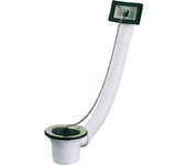 Desagüe fregadero ø50mm, tapón negro ø45, cubeta ø70, apriete 0 a 10, con tp