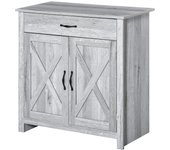 Aparador de cocina homcom mdf y melamina de madera gris 80x39.7x80 cm 835-468