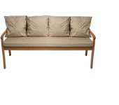 Cojín para banco de jardín 3 plazas 180x60/4x50x56cm, cojín exterior, cojines columpio beige, cojín de asiento, cojín de respaldo