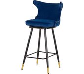 Taburete bar velvet azul clinton 46x53x105 cm