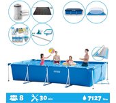 Paquete de piscina - intex - rectángulo - 450x220x84 cm + accesorios cb97
