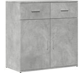 Aparador | aparador de comedor | armario de cocina de madera de ingeniería gris hormigón 79x38x80 cm cfw87271