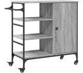 Carrito de cocina de madera gris sonoma 87,5x38,5x84,5 cm
