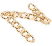 Cadena fina de aluminio reemplazable para bolso, pulsera, tobillera, accesorios de bricolaje, 10 m (dorado)