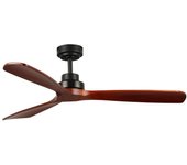 Iluminashop ventilador de techo sin luz 36v negro / nogal motor dc con mando a distancia negro / nogal