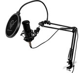 Kit microfono phoenix streamcast pro gaming conector jack - brazo articulado - filtro antipop y montura antivibración