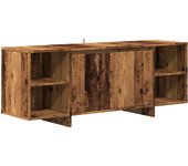Mueble tv | mueble de salón | mesa de tv madera de ingeniería envejecida 130x35x50 cm cfw52301