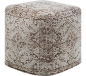 Beliani puf meerut algodón gris pardo 40 cm 40 cm 40 cm