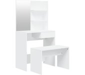 Juego de tocador de diseño 74,5 x 40 x 141 cm blanco 02_0006359
