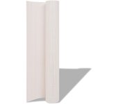 Vidaxl cerca de jardín doble cara pvc 150x500 cm gris blanco pvc