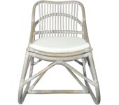 Silla de ratán lino gris
