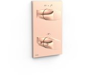 Tres 21125001op therm-box pieza vista para caja empotrada de 2 vías therm-box oro rosa 24k