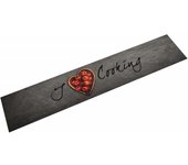 Tapete de cocina lavable con texto cocina 60x300 cm terciopelo