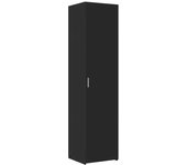 Aparador | aparador de comedor | armario de cocina de madera de ingeniería negro 45x42,5x185 cm cfw75558