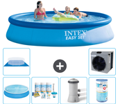 Paquete de piscina - intex - alrededor - 396x396x84 cm + accesorios a692