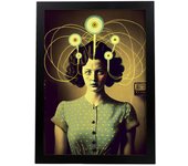 Nacnic poster células nerviosas en estilo surrealismo cinematográfico ilustraciones y grabados de historieta abstracta para a3 marco negro