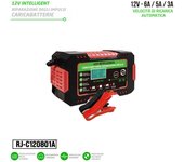 Cargador de batería de coche 12v 3a 5a 6a carga inteligente automática coche motocicleta