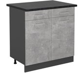 Vicco mueble bajo de cocina r-line, hormigón, 80 cm , et antracita
