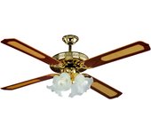 Ventilador de techo c/telec+4 luces antiguas