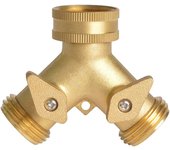 Conector de manguera de jardín de 2 salidas, distribuidor con selector, para riego de jardín, invernadero y césped