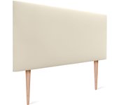 Dhome cabecero de polipiel liso y con patas cabeceros cabezal tapizado cama (polipiel vainilla, 110cm (camas 80/90/105))