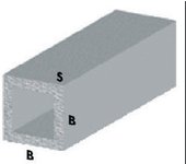Perfil plata h.100 cm tubo cuadrado 10x10x1