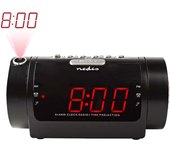 Radio reloj despertador digital - pantalla led - proyección de tiempo - am / fm - función de repetición - sleep timer - número de alarmas: 2 - negro