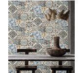 Papel pintado azulejos imitando a baldosas sevillanas antiguas - provenza 119486 de gaulan - rollo de 10 m x 0,53 m