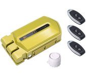 Cerradura invisible dorada con alarma de 120db 3 mandos